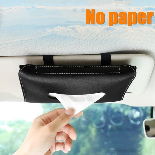 Car Accessories Sun Visor Tissue Box Paper Towel Case Napkin Holder Bag - Bild 6 von 13