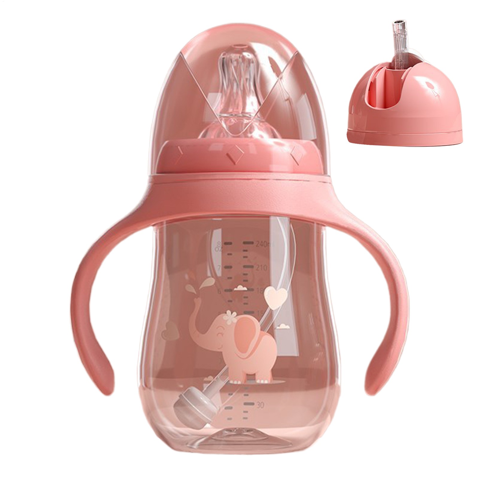 Sippy Cups Drinking Bottle 240ML Spill Proof Feeding Cup Kid