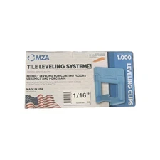 MZA 1/16" Tile Leveling Clips Box Of 1000 NEW!