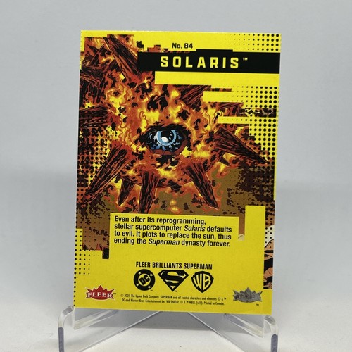 2025 DC Fleer Brilliants Superman Base #84 Solaris - Picture 4 of 6