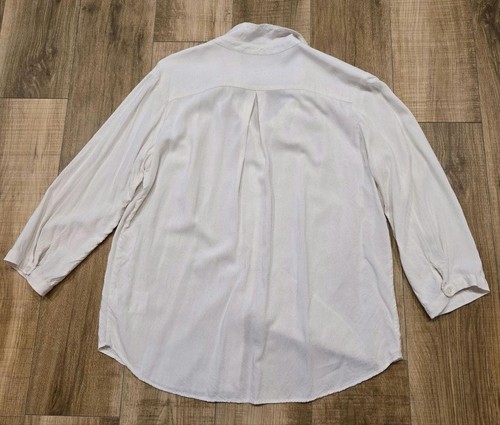 Chemise boutonnée en coton blanc Uniqlo M décontractée business Bedø haute qualité