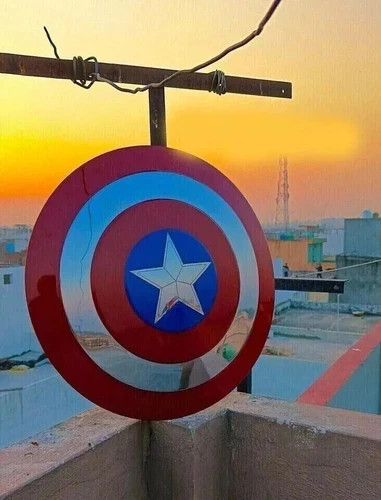 Captain America Shield 1:1 Legends 75th Anniversary Avengers Alloy Metal 24" - Picture 5 of 6