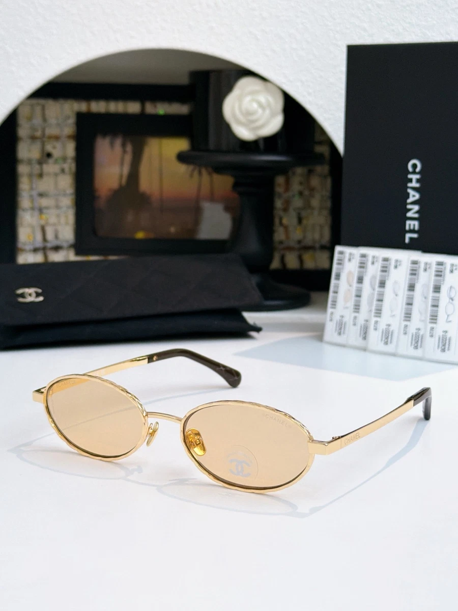 CHANEL Gold Sunglasses for Women for sale | eBay