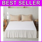 French Linen Pleated Bed Skirt - Soft Comfort Queen