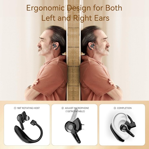 Hearing Aids, Bluetooth Aids for Seniors with Noise Cancelling Black - Picture 7 of 8
