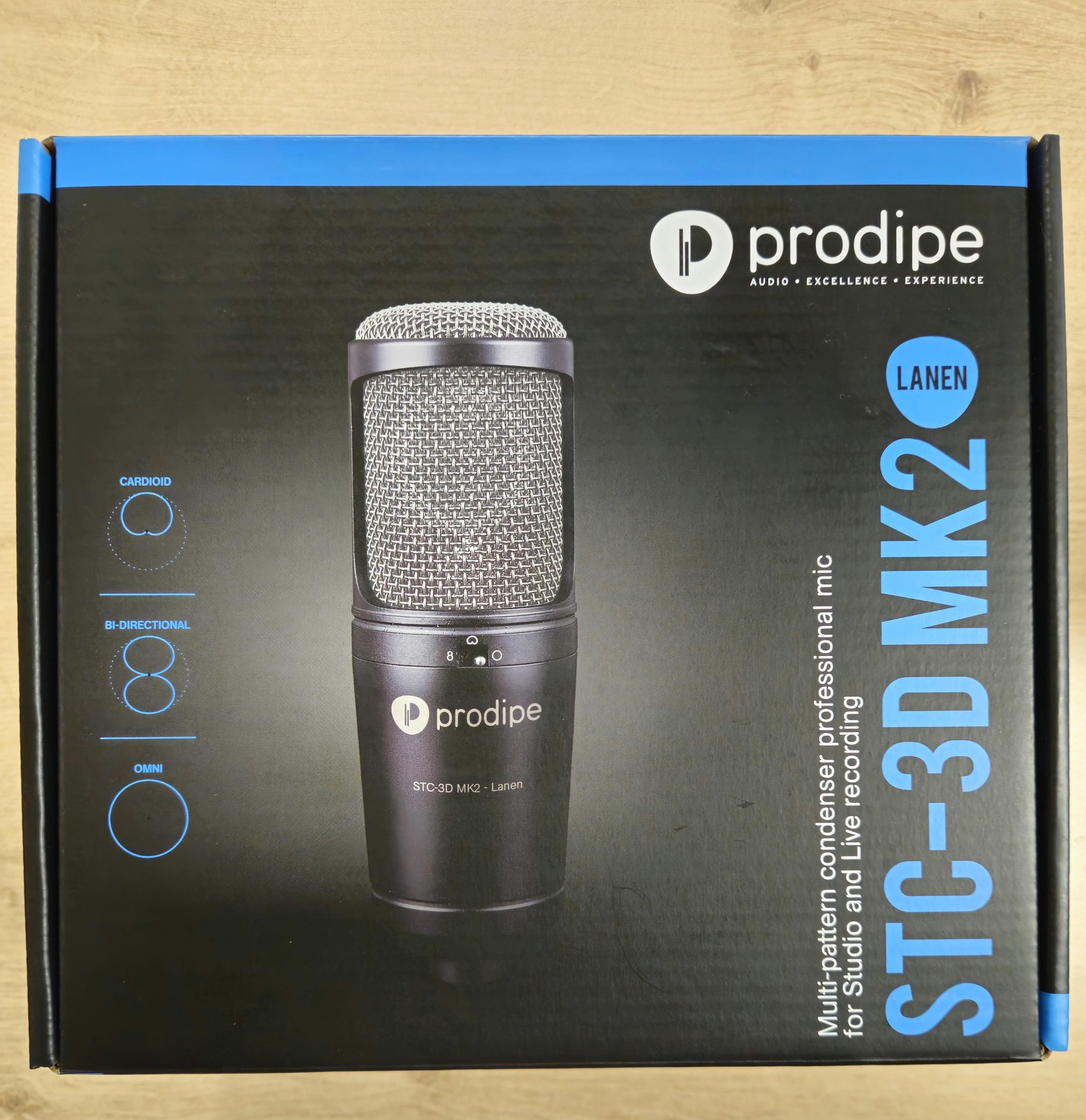 Microphone polyvalent Prodipe STC-3D MK2 Lanen pour enregistrement studio de voix et guitare acoustique