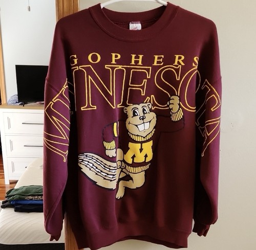 University of Minnesota Golden Gophers Crewneck Sweatshirt Vintage 90s, USA, XL