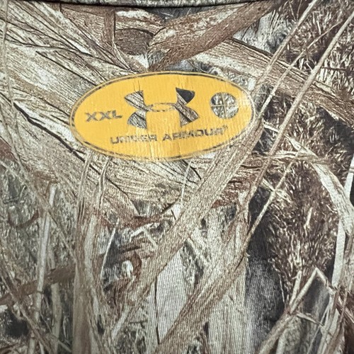 Under Armour Hunting Pullover Jacket Men XXL Half Zip Mossy Oak Tree Fleece Camo - Picture 6 of 7