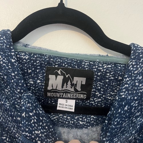 MT Mountaineering Women’s Hooded Pullover Sweater Size Small Blue - Picture 3 of 13