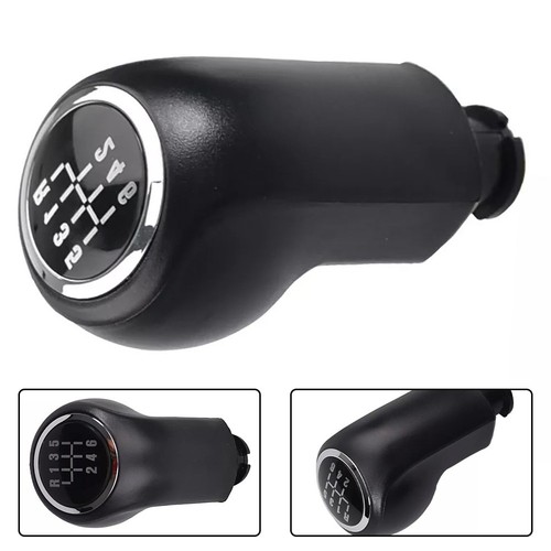 6-Speed Shift Knob Black Plastic Construction Easy Replacement Shift Knob - Picture 2 of 8
