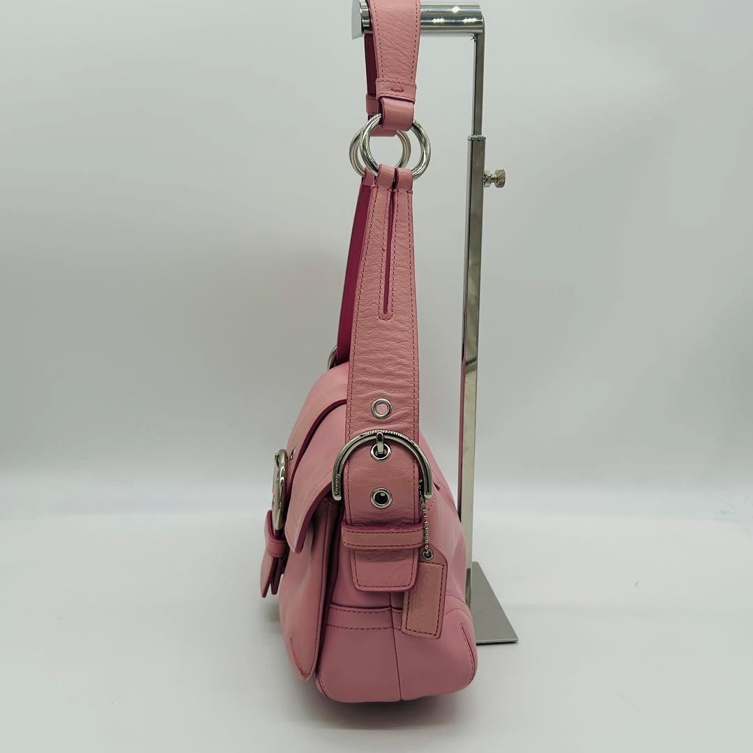 COACH Soho One Shoulder Bag Pink Leather y2k 3653 | eBay