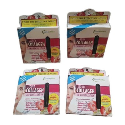 Liquid Collagen Skin Revitalization Tropical Strawberry & Kiwi Lot 4 