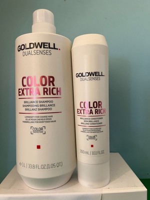 2 Goldwell Dualsenses Color Extra Rich Brilliance Shampoo & Conditioner New