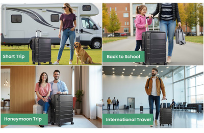 Luggage Expandable Rolling Suitcase TSA Lock Double Spinner Wheels HardSide Bag