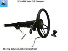 8128884 1976-1986 Jeep Cj7 Wrangler Steering Column Aft Gt Wheel No Tilt