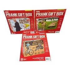 Prank-O Funny Joke Gift Boxes 11.25x9x3.25 Lot of 3 Fart Filter Hide-A-Poo