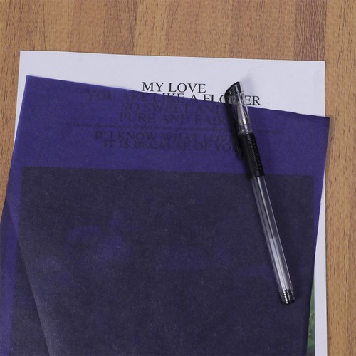 200 sztuk grafitowego papieru węglowego papier transferowy węglowy (niebieski) - Zdjęcie 8 z 11