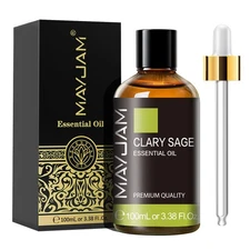 MAYJAM 100 mL Clary Sage Essential Oil 100% Pure Undiluted Natural Massage Hair