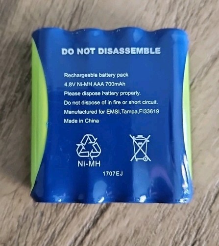 EMSI AAA Rechargeable Batteries For EMSI Flex-it 4.8V Ni-MH 700mAh BRAND NEW - Picture 2 of 2