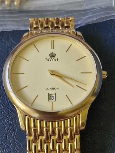 Orologio uomo Royal London quarzo placcato oro, modello RL-4628, ottime condizioni. - Foto 4 di 24