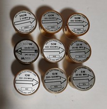 Bird 43 Wattmeter Element Slug Lot of 9 Untested 5w 10w 25w 50w 100w 250w