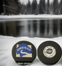 🐟 OMSTEAD OHA OFFICIAL GAME PUCK VICEROY MFG. MADE IN 🇨🇦 VERY RARE 🏒 TEAM