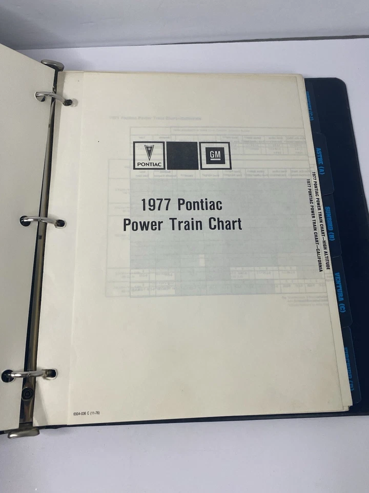 Álbum manual de producto Pontiac 1977 original distribuidor Firebird transmisión automática Grand Prix Foto 3 de 4