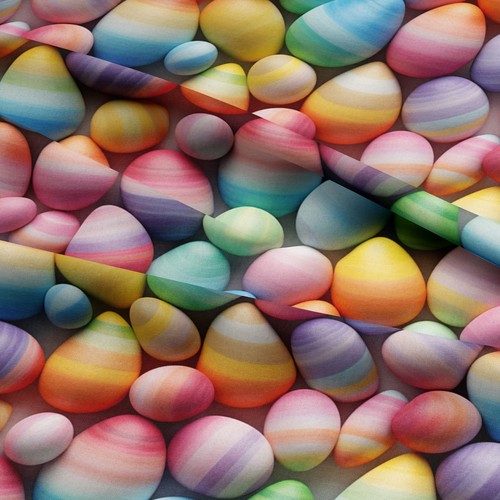 100% Cotton Fabric Digital Printed 3D Patterns Novelty | 40 Designs | 140cm Wide - Picture 84 of 120