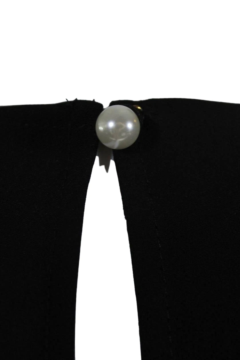 Abito donna Kate Spade senza maniche con volant e orlo a tubino linea A nero taglia S