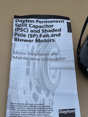 Motore HVAC Dayton 3M547D 1/20 HP 1550 RPM 115V attacco a perno - Foto 3 di 4