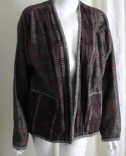 Veranda Wear Sz M L Amazing Cotton Handwoven OOAK Fiber Artist Jacket Guatemala