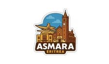 Asmara Eritrea Sticker Decal Vinyl Die-Cut City Skyline Landmark Design