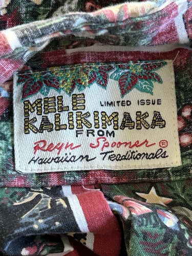 Reyn Spooner Mele Kalikimaka Limited Issue  Aloha Shirt Santa Hula Girl Size XL - Picture 6 of 7
