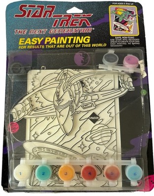 Vintage 1993 Star Trek The Next Gen Easy Painting Set - USS Enterprise & Warbird