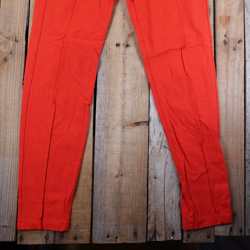 HUE Women's Red M Pull On Skinny Pants Stretch Seam Detail - Image 2 of 4