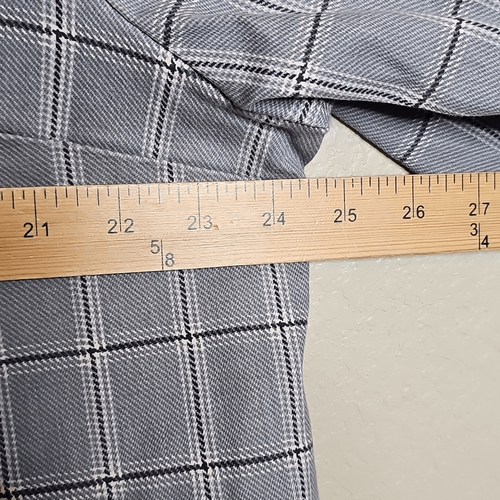 Torrid 2X Light Gray Plaid Jean Jacket With Zip Front - Picture 8 of 8