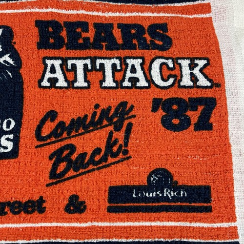 NOS Vintage Chicago Bears Rally Towels Lot - '87 Bears Attack (5) + Monster (3) - Picture 7 of 14