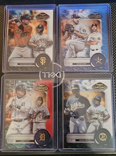 2022 Topps Gold Label Lot Of 4 - Class 1, 2 & 3. 2 Base, 2 Serial Numbered