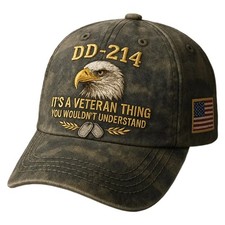 DD-214 This Is A Veterans' Matter Hat,M-ilitary Service Baseball Cap For Men