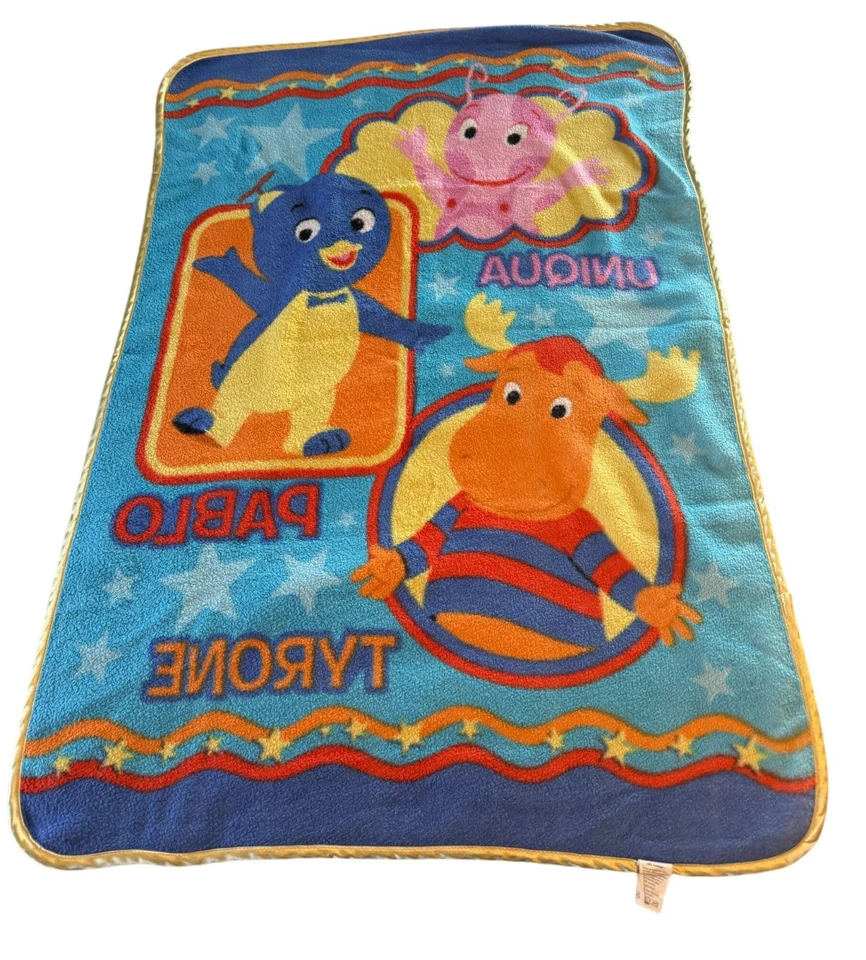 Manta tamaño niño The Backyardigans 42" x 30" 100 % poliéster con fecha 2007 ¡Difícil de encontrar! Foto 2 de 4