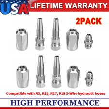 2 Hydraulic Hose Repair Kit 1/2 ID For R2, R16, R17, R19 2-Wire Hydraulic Hoses