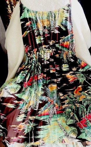 Ralph Lauren Sun Halter Mini Dress Surfing Beach Hawaiian Tropical Juniors Sz 16 - Picture 17 of 17