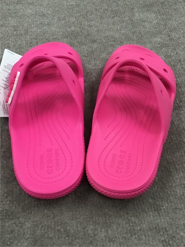 Crocs Classic Sandalen Rosa Unisex Gr. M6/W8 Zwei Riemen Iconic Comfort Neu - Bild 7 von 11