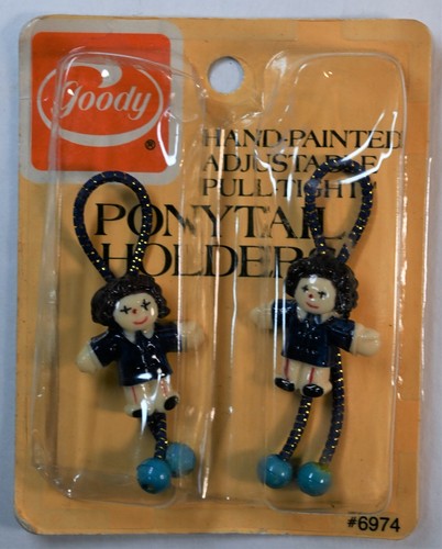 Goody Hand Painted Doll Ponytail Holders Hair Tie NOS RARE Vintage 1975, 1982 - Picture 2 of 3
