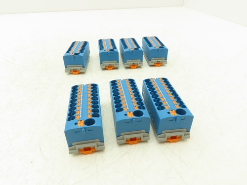 Phoenix Contact PTFIX-NS15/35 Terminal Block Blue 10 Wire 10mm² to 4mm² Lot of - Picture 6 of 9