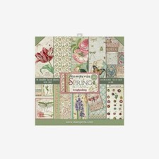 Stamperia Paper Pad 12 X 12 10 Pack 20 Designs Spring Botanic