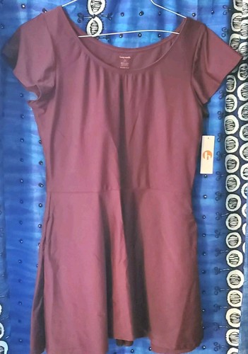 Großes Honey Mark weinrot Pfeffer Badekleid Oberteil ohne Unterteil. Neu mit Etikett (B)