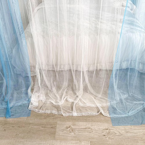 Tende letto a prova di polvere a prova di polvere filato zanzara rete da atterraggio letto matrimoniale - Foto 6 di 14