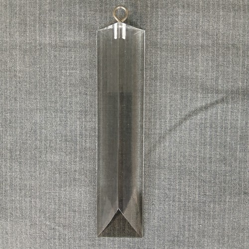 Lucite Acrylic Chandelier Prisms 6" Plastic Prism Beveled Triangle Sconce 2 Pcs - Picture 6 of 7
