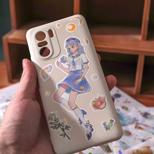 4 Hojas Kawaii Niñas Japonesas Washi Pegatinas Hágalo usted mismo Diario Libro de recortes Papelería - Imagen 6 de 16